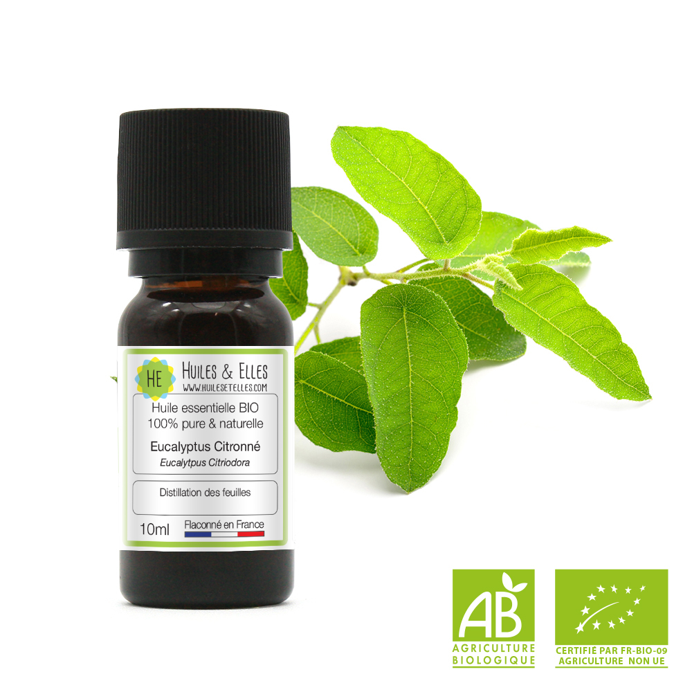 Huile Essentielle Eucalyptus Citronné Bio* 100% Pure & Naturelle Contenance  10ml